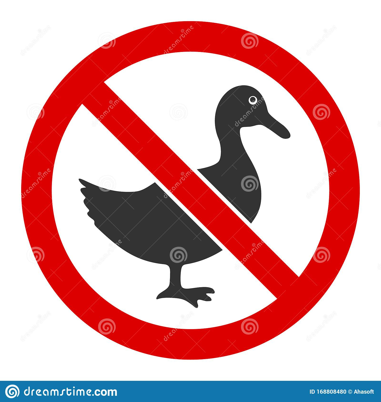 Flat Raster No Duck Icon Stock Illustration. Illustration with Icon No Copyright