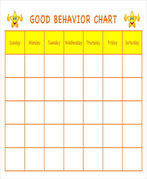 Free 11+ Behavior Chart Templates In Pdf | Ms Word with Free Monthly Behavior Chart
