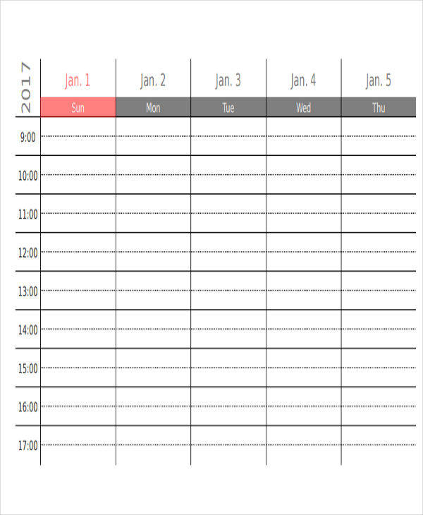 Free 6+ Appointment Calendar Templates In Ms Word | Pdf regarding Printable Weekly Appointment Planner