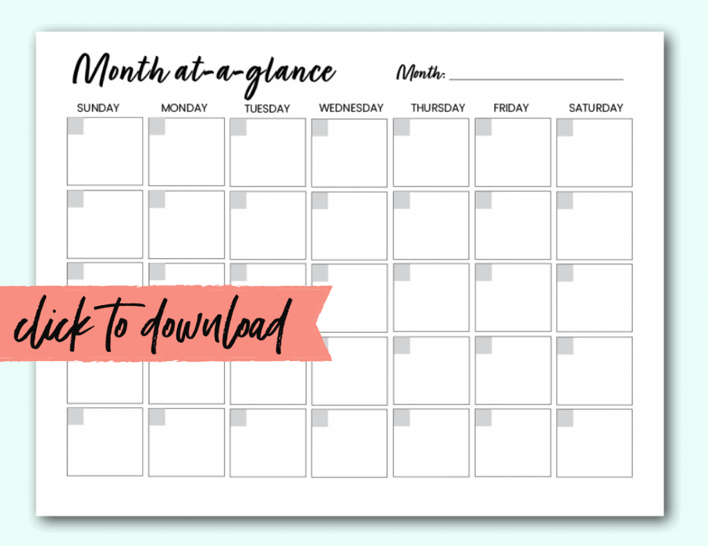 Free Blank Monthly Calendar Template Pdf  The Incremental pertaining to Blank Quarterly Calendar