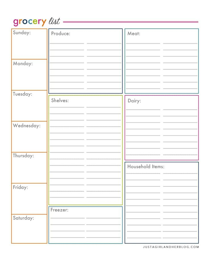 Free Blank Printable Master Grocery List  Google Search intended for Printable Blank Shopping List