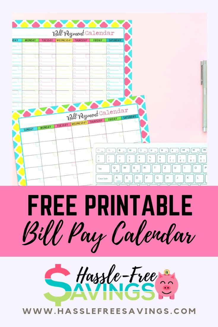 Free Printable Bill Pay Calendar | Budget Calendar, Paying with regard to Printable Bill Pay Calendar