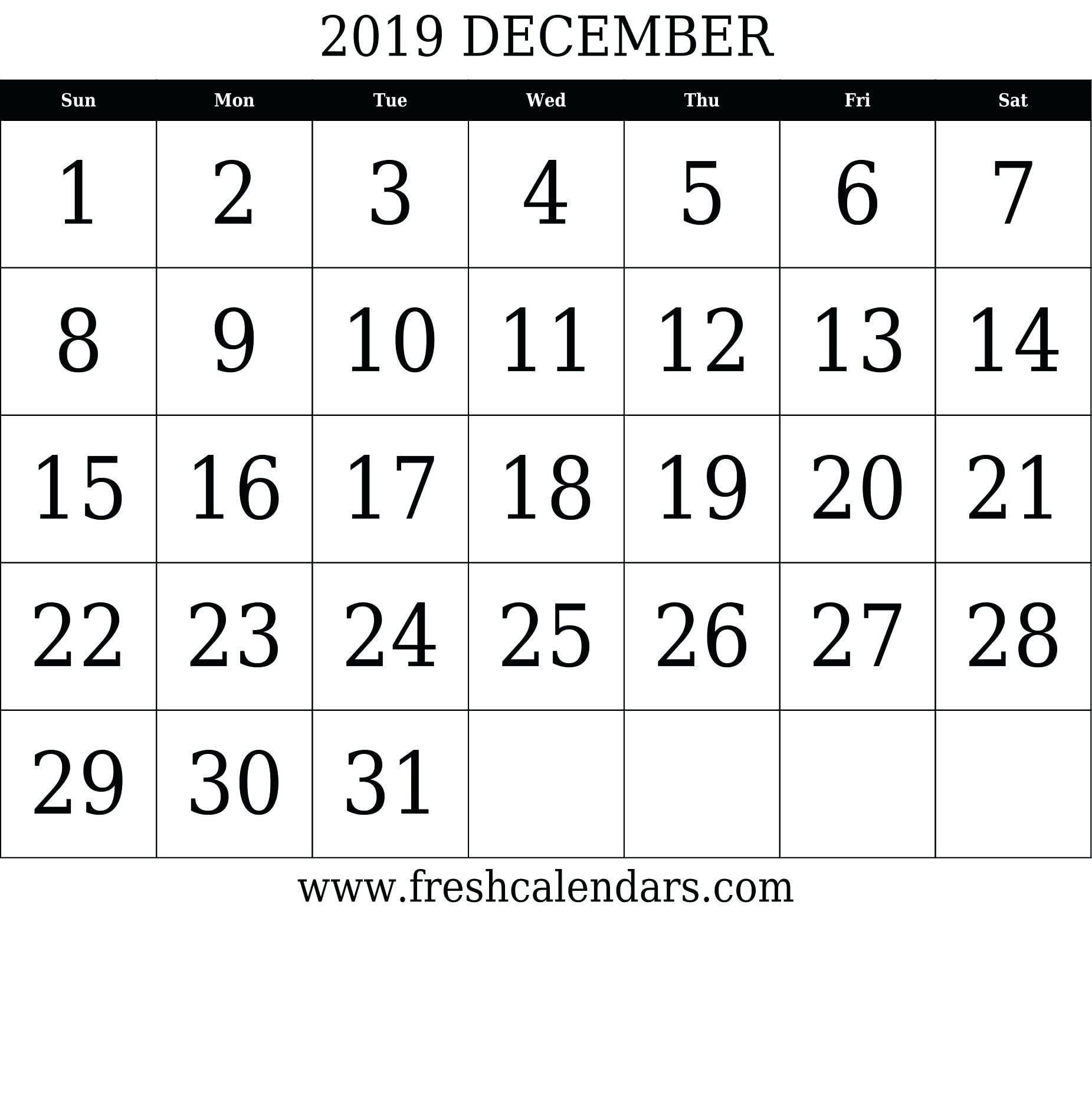 Free Printable Blank Calendar 2020 31 Day Blank Calendar pertaining to Blank 31 Day Calendar Template
