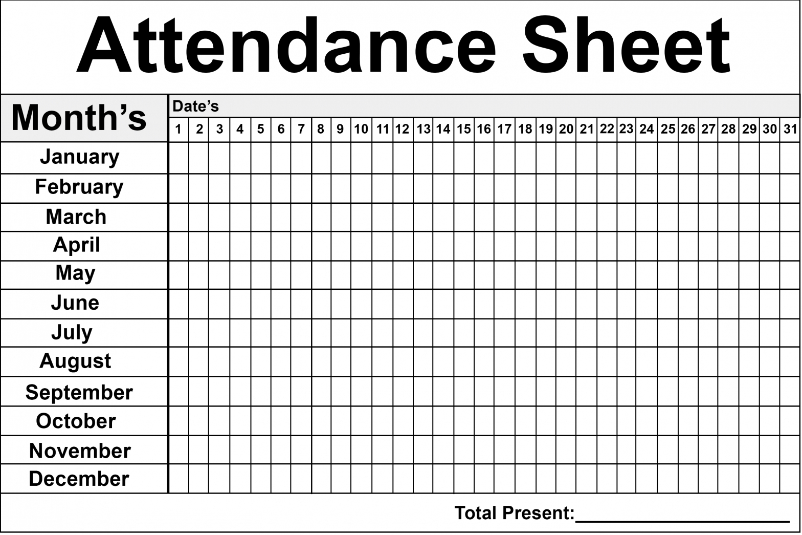 Free Printable Employee Attendance Forms 2021 | Calendar within Employee Attendance Calendar