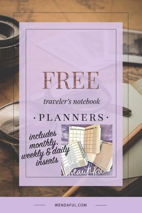 Free Traveler&#039;S Notebook Inserts Printables (Monthly intended for Wendaful Free Printables