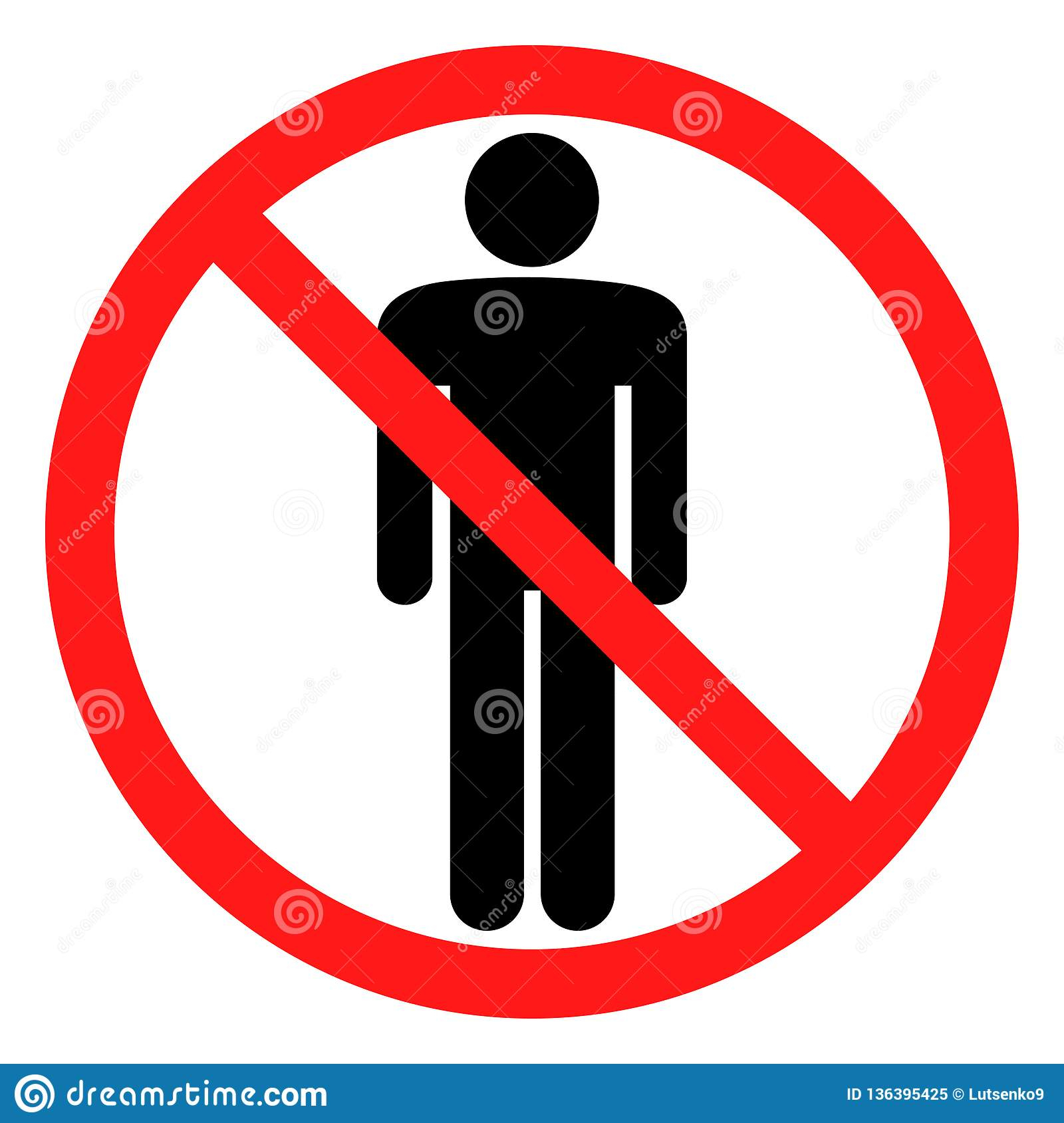 Fun No Man Icon Sign Stock Vector. Illustration Of regarding Icon No Copyright