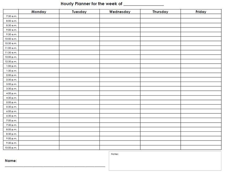 Hourly_Planner (952×733) | Hourly Planner, Weekly for Weekly Hourly Planner Template