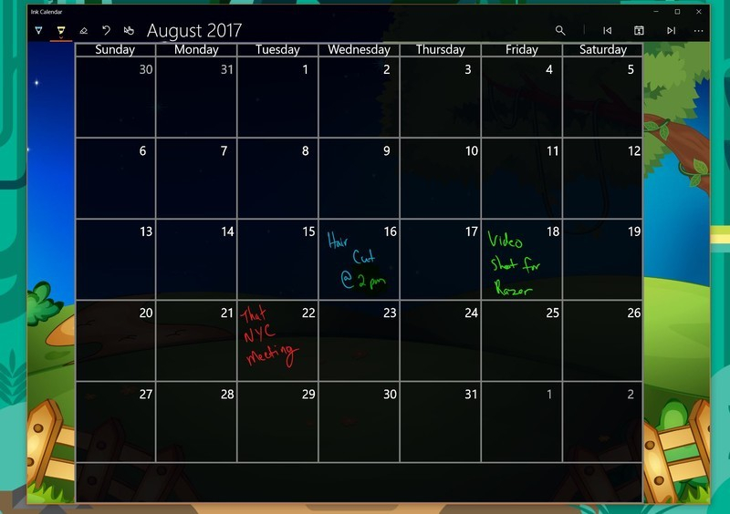 Ink Calendar Lets You Scribble Your Next Appointment Right On Your Windows 10 Screen | Windows for Windows Calendar Maker