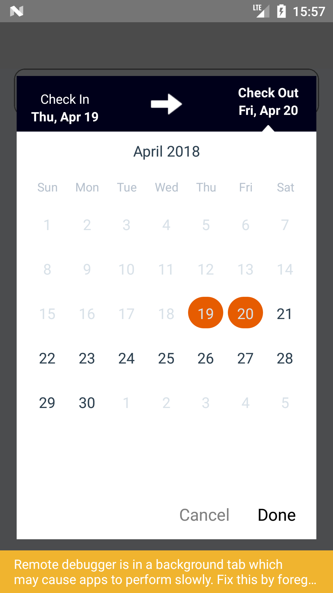 Javascript  Calendar Days In Calendarlist Component Of in Wix React Native Calendar