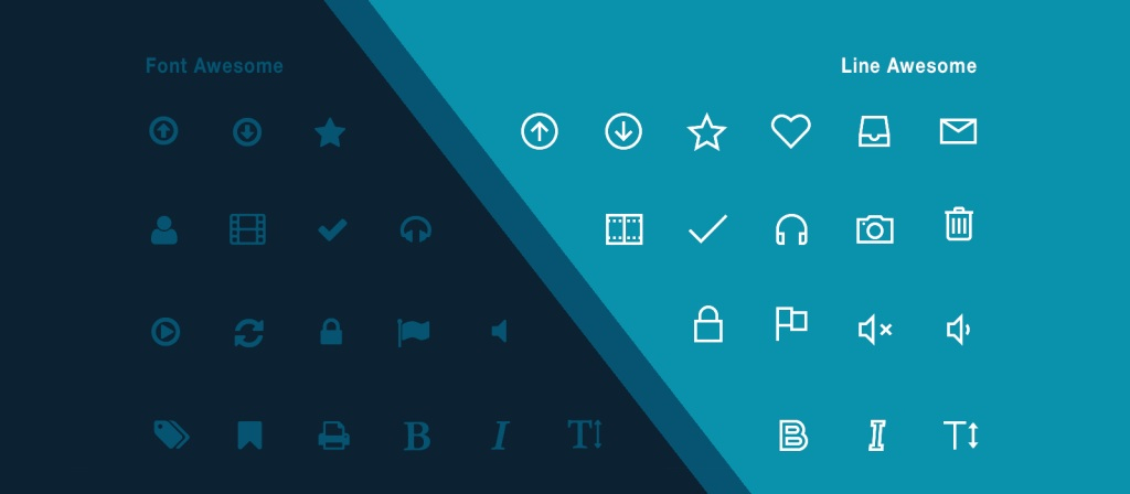 Line Awesome  Stylish Font Awesome Alternative for Font Awesome Icons