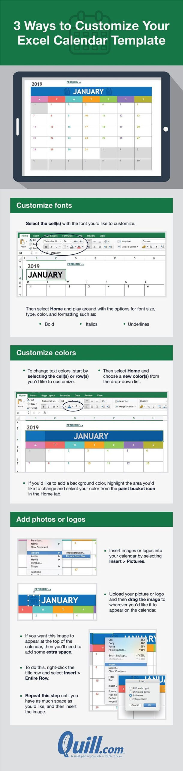 Miraj Uddin M. | Excel Calendar Template, Make A Calendar regarding Calendar From Excel Data