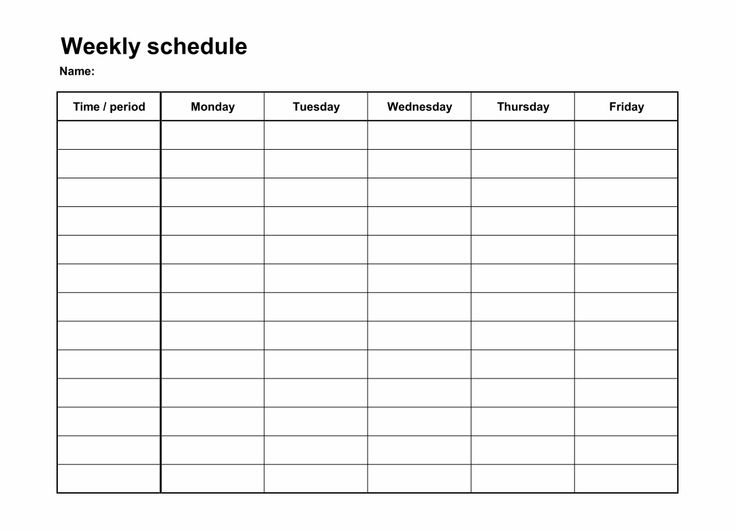 Monday+Through+Friday+Schedule+Template In 2020 | Schedule with Printable Calendar Monday Through Friday