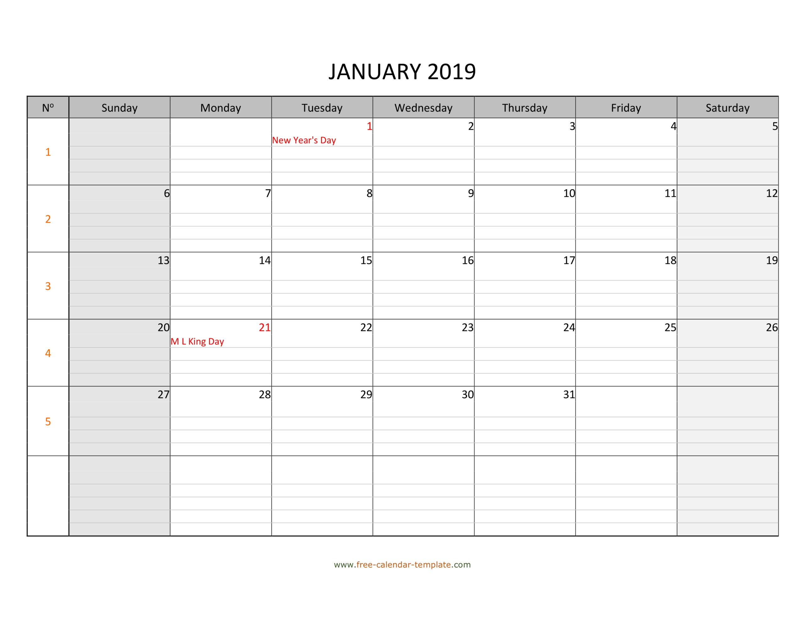 Monthly Calandar Template Start From Sunday | Example pertaining to Blank Calendar Grid Printable