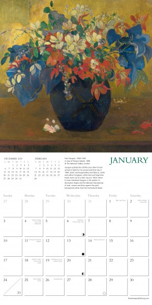 National Gallery  Impressionists Mini Wall Calendar 2021 intended for National Day Wall Calendar