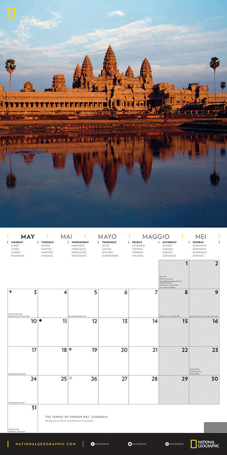 National Geographic &#039;World Travel&#039; Wall Calendar 2021 in National Day Wall Calendar