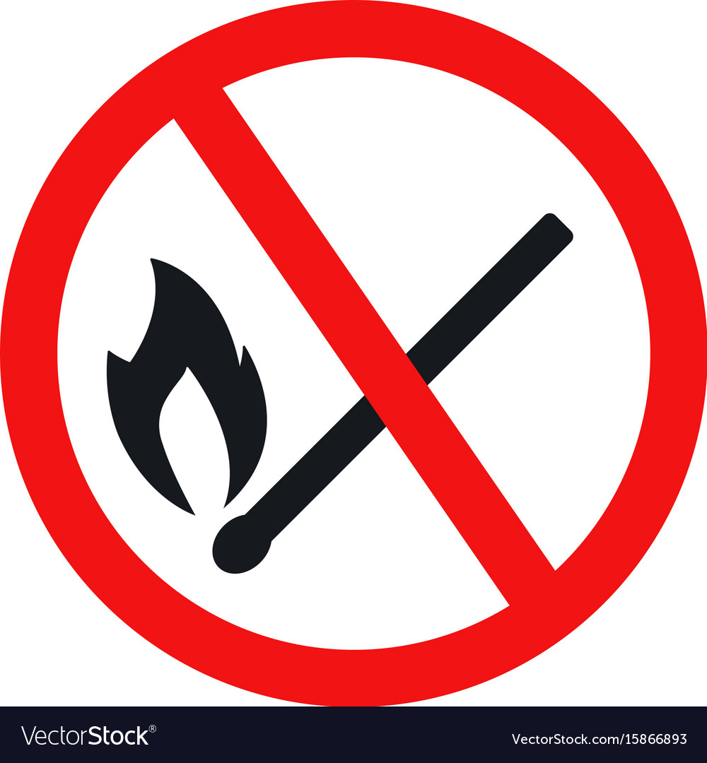 No Fire Sign Icon Royalty Free Vector Image  Vectorstock intended for Icon No Copyright