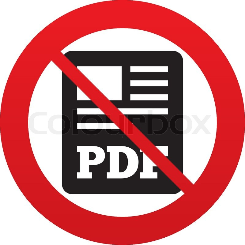 No Pdf File Document Icon. Download  | Stock Vector inside Icon No Copyright