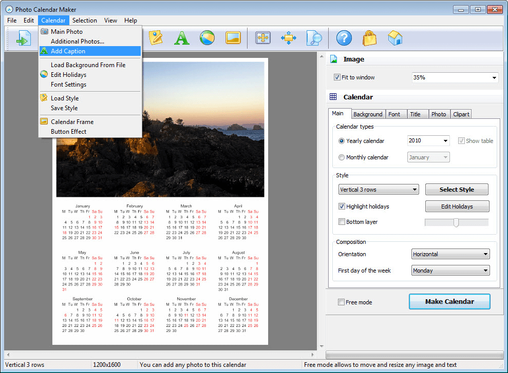 Photo Calendar Maker  Download with Custom Calendar Maker