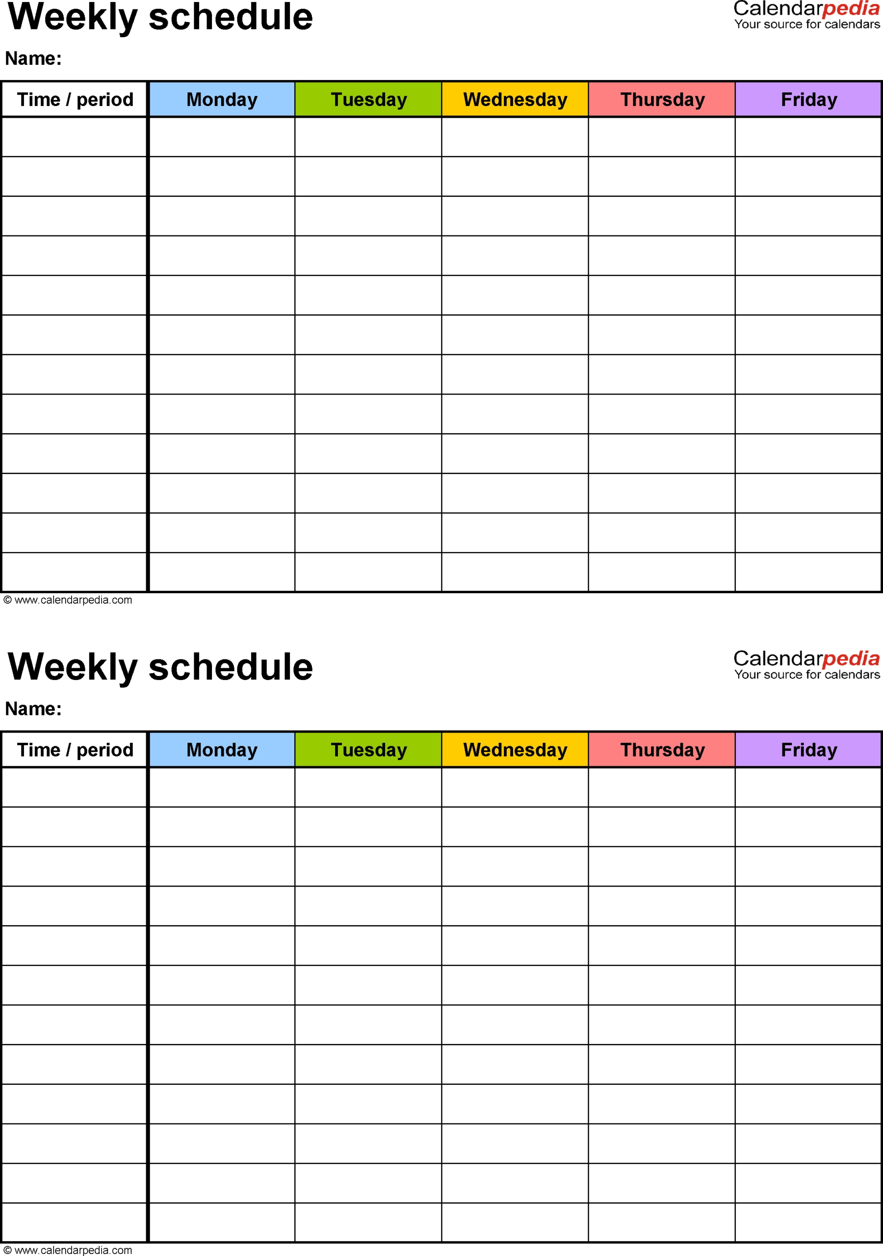 Printable 2 Week Blank Calendar Template | Example with regard to One Week Blank Calendar Printable