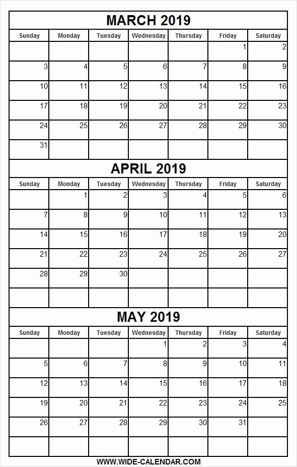 Printable Calendar 3 Month 2020 | Calendar March, Calendar regarding 3 Month Blank Calendar