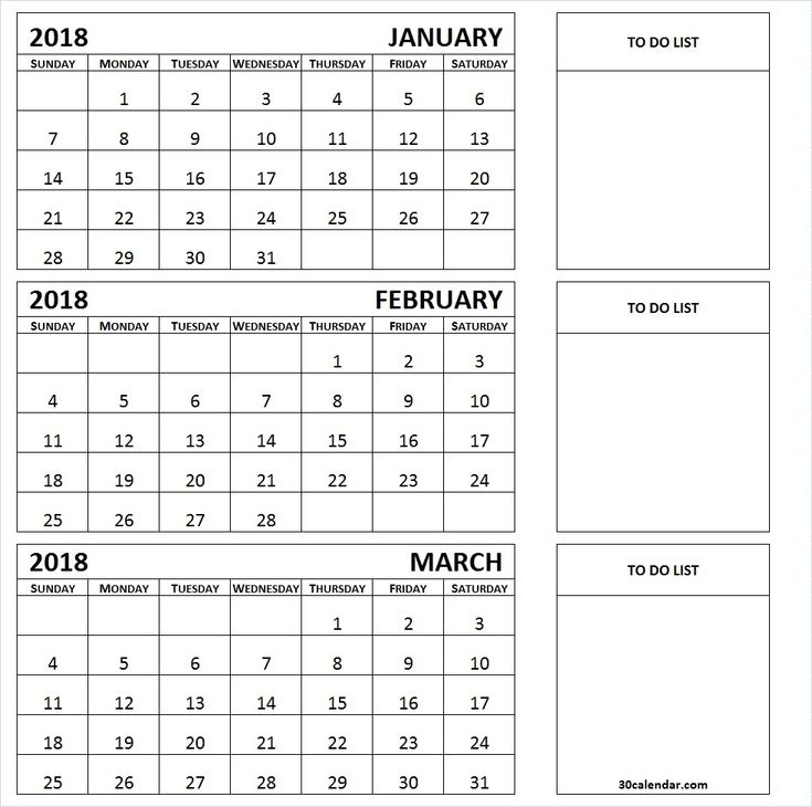 Printable Calendar 3 Month View | Calendar Printables in 3 Month Blank Calendar