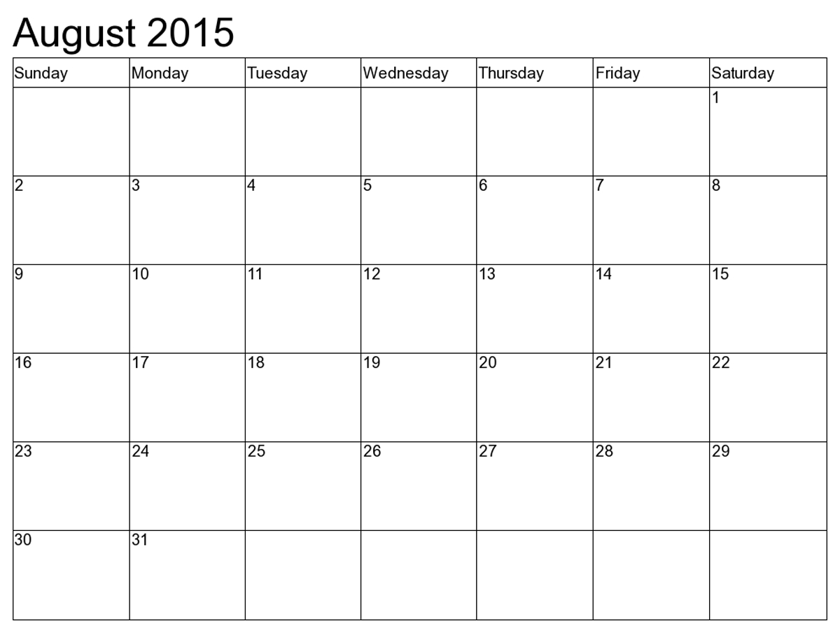 Printable Calendar 8 X 11 :Free Calendar Template intended for Blank Calendar Grid Printable