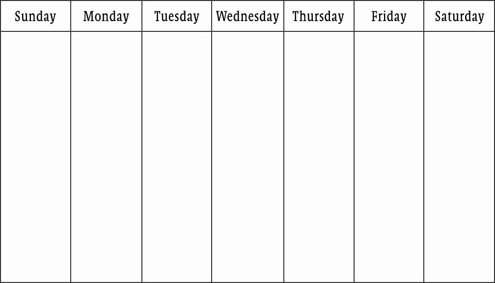 Printable Calendar By Week | Weekly Calendar Printable pertaining to Blank Calendar Grid Printable