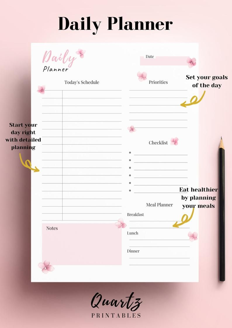 Printable Daily Planner 20202021 Hourly Planner Day within Free Hourly Planner Pdf