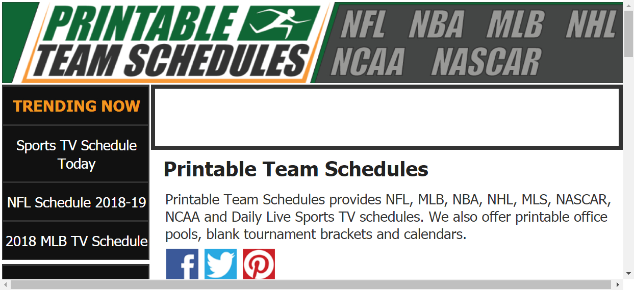 Printable Team Schedules  Nfl, Mlb, Nba, Nhl, Ncaa | Team within Atlanta Braves Schedule Printable