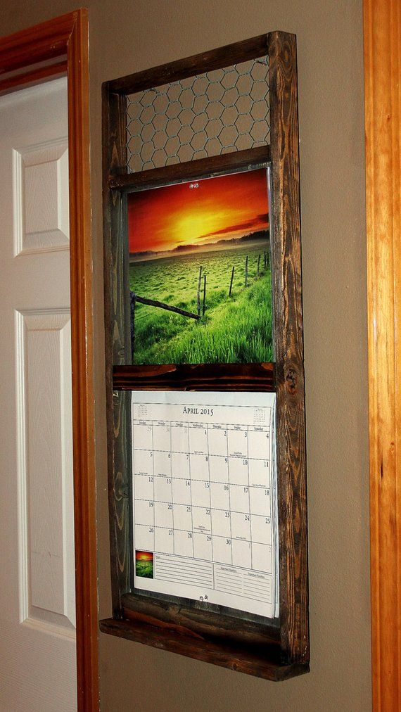 Rustic, Reclaimed Calendar Holder | Calendar Holder, Wood in Diy Calendar Holder