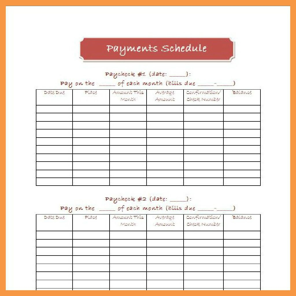 Schedule Biweekly Templates Free Printable | Example pertaining to Printable Bill Pay Calendar