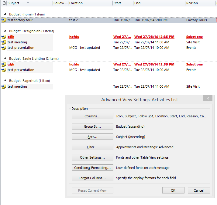 Set Advanced Calendar View In Outlook 2010 With Vba regarding Outlook Calendar Conditional Formatting