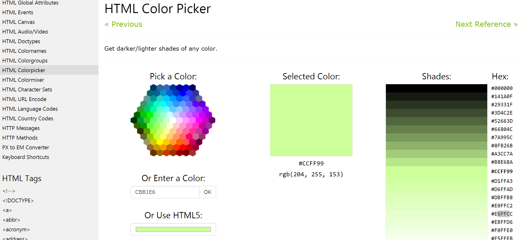 Status Codes &amp; Colors  Mantishub for W3Schools Html Colour Picker