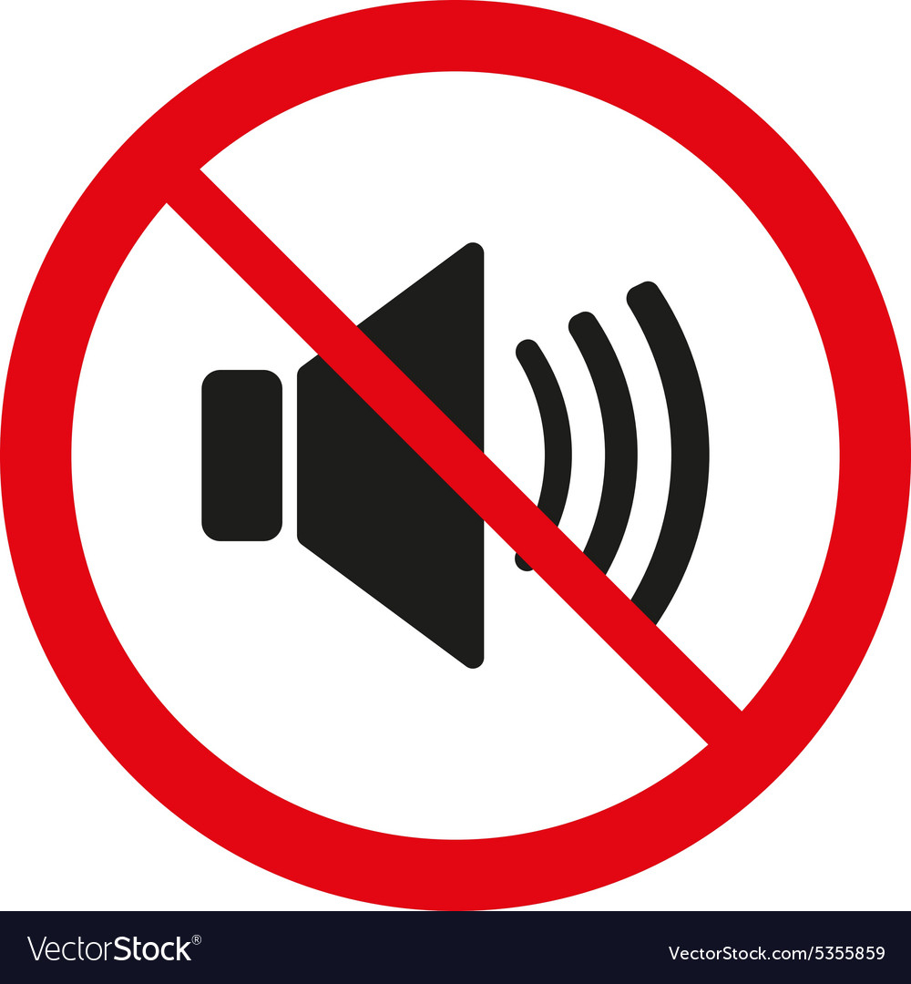 The No Sound Icon Volume Off Symbol Flat Vector Image intended for Icon No Copyright