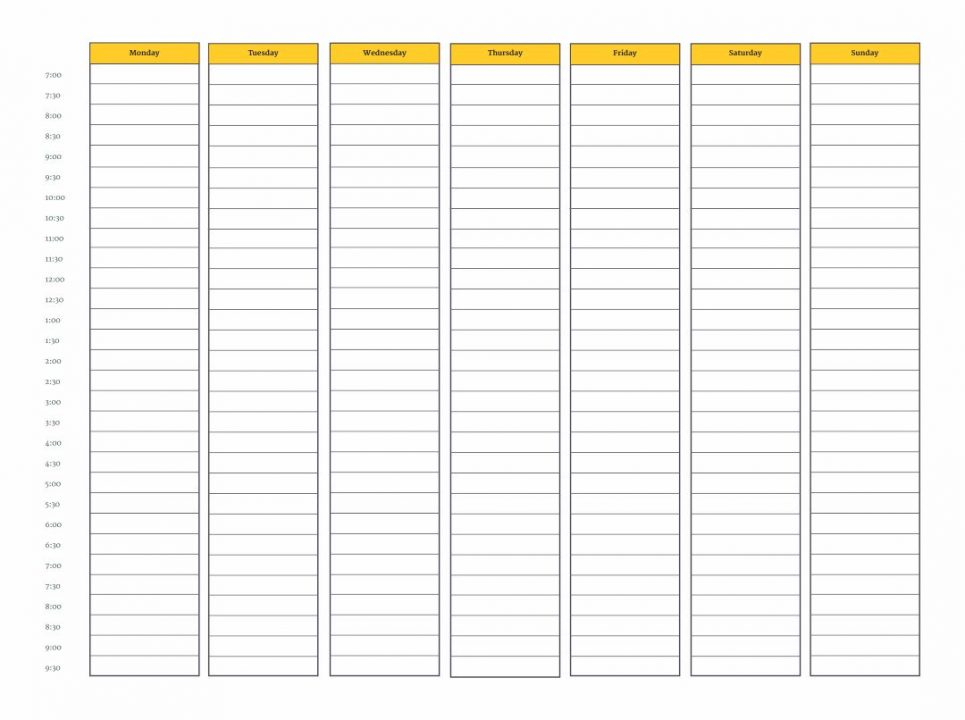 Weekly Calendar With Time Slots Ideas  Printable Blank within Blank Weekly Calendar With Time Slots