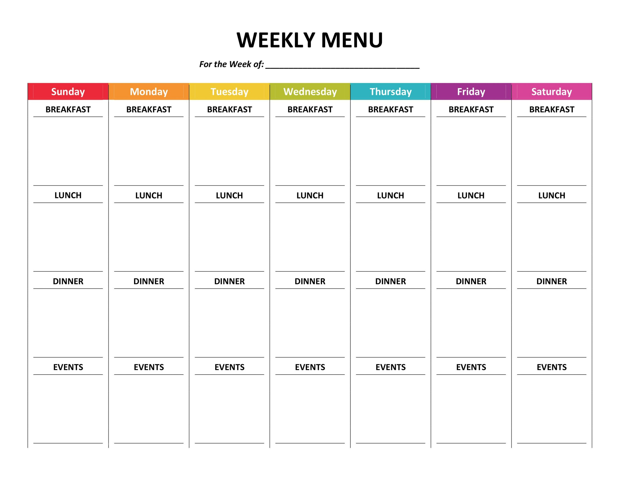 Weekly Fill In Calendar :Free Calendar Template with Fill In Calendar Template