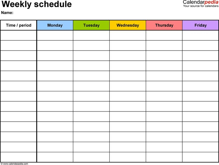 Weekly Task Planner Template | Daily Schedule Template inside Blank Weekly Calendar With Time Slots