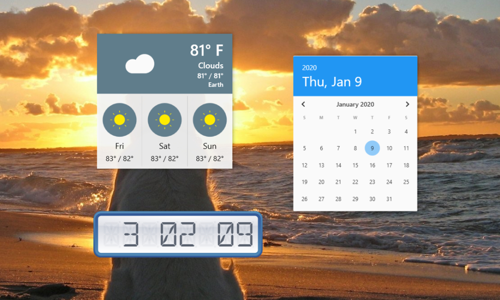 Windows 10: Showing Calendar And Weather Gadgets On inside Windows Calendar Gadget