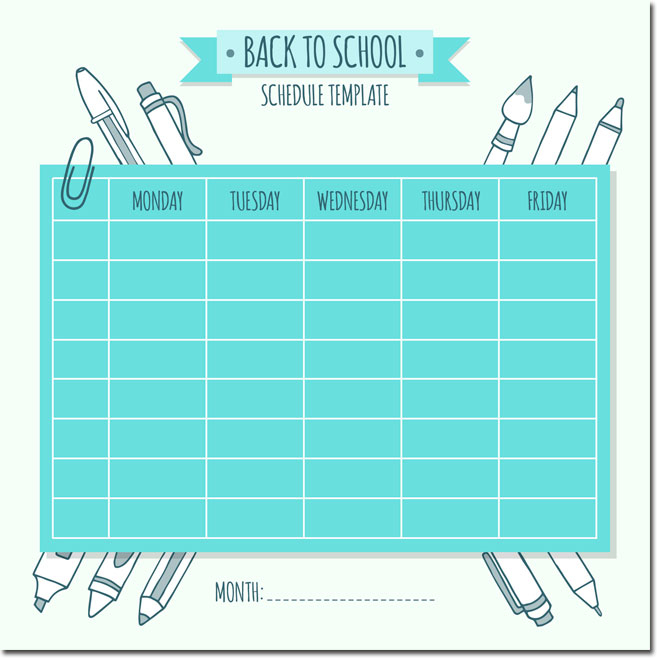 10+ Students Weekly Itinerary And Schedule Templates throughout School Day Are From Monday To Friday