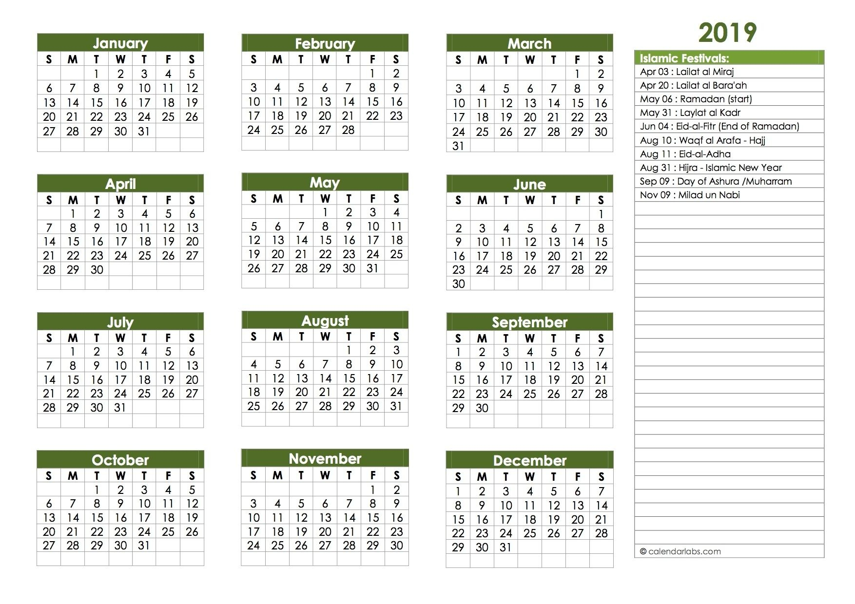 20+ 2019 Holiday Dates  Free Download Printable Calendar Templates ️ regarding School Holidays Saudi Arabia 2022