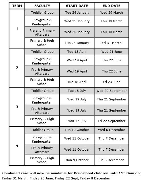 2017 Term Dates  Imhoff Waldorf School throughout Middle East Holidays Calendar