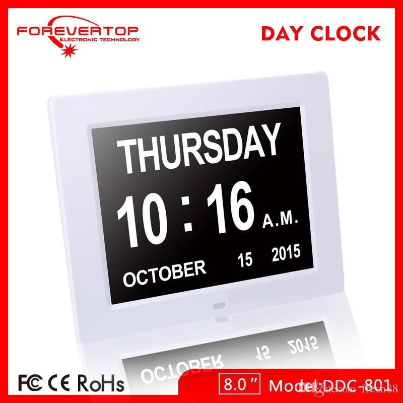 2020 Digital Large Day Date Time Clock Wall Desk Alarm Day Of Week in Time And Date Calendar