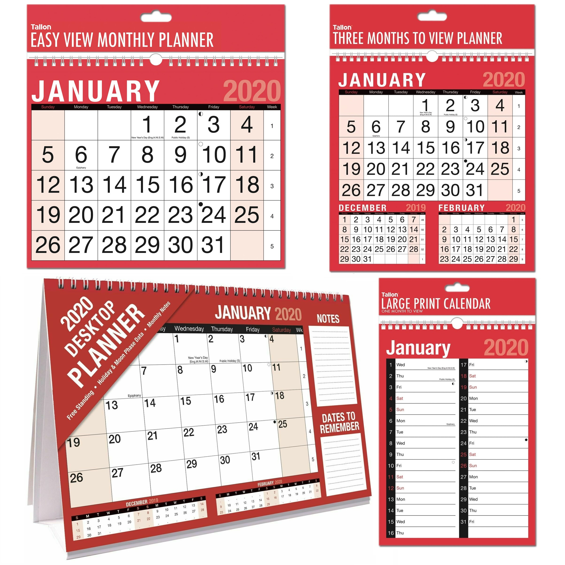 2020 Wall Calendar Easy View, Large Print, Month To View Desktop intended for Free Large Wall Calendars