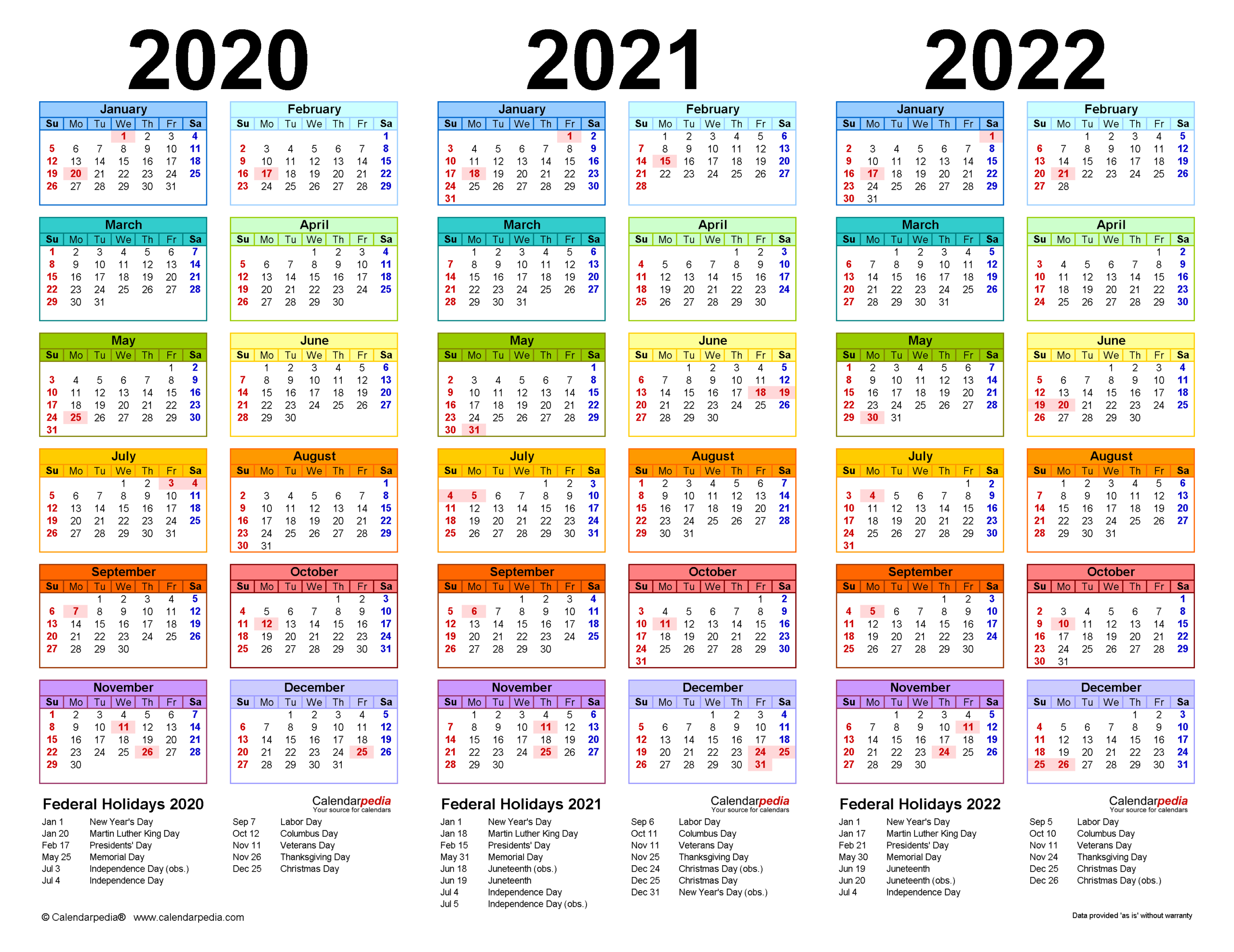 20202022 Three Year Calendar  Free Printable Pdf Templates regarding Free Printable Fiscal Year 2022 Calendar