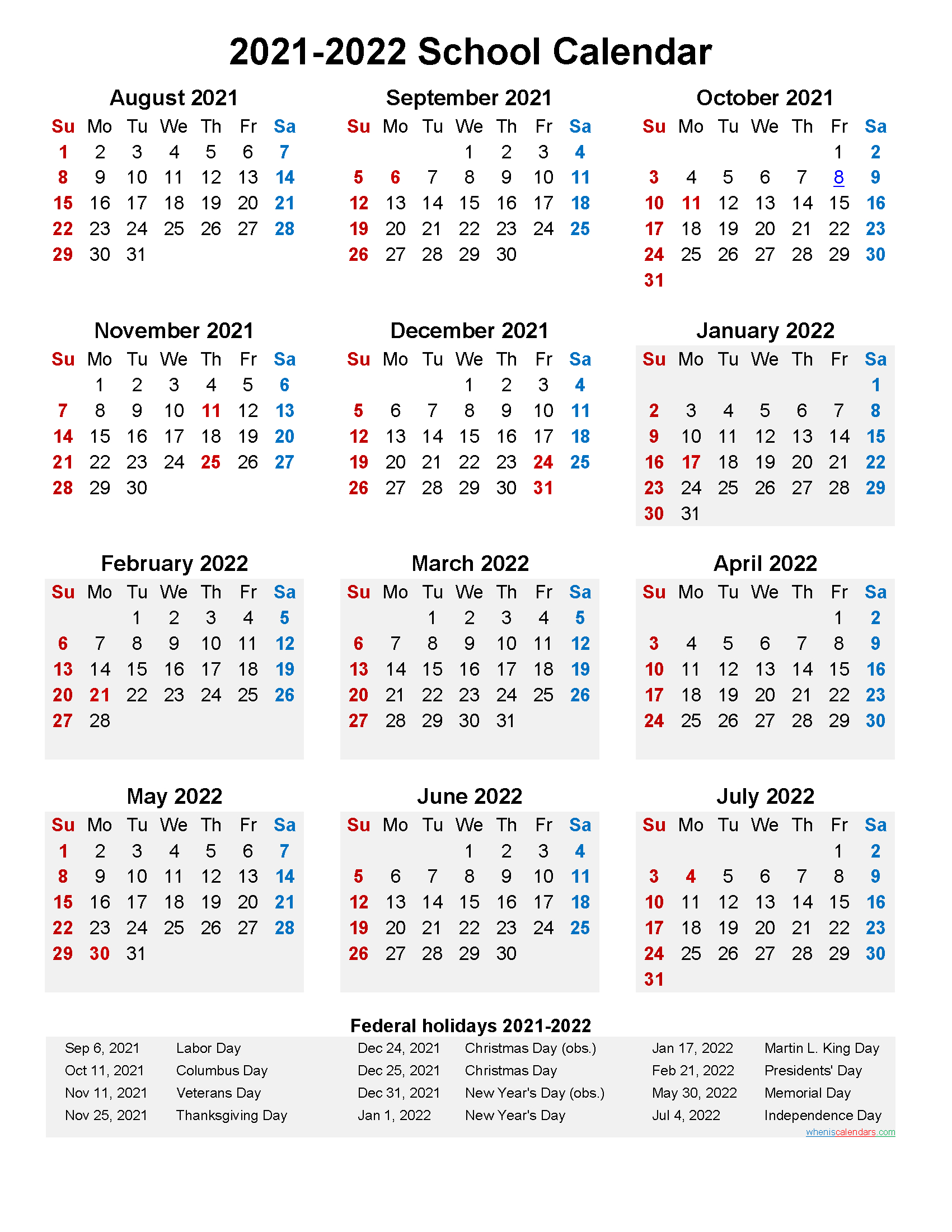 2021 2022 School Calendar  2021 Calendar within Cobb County School Calendar