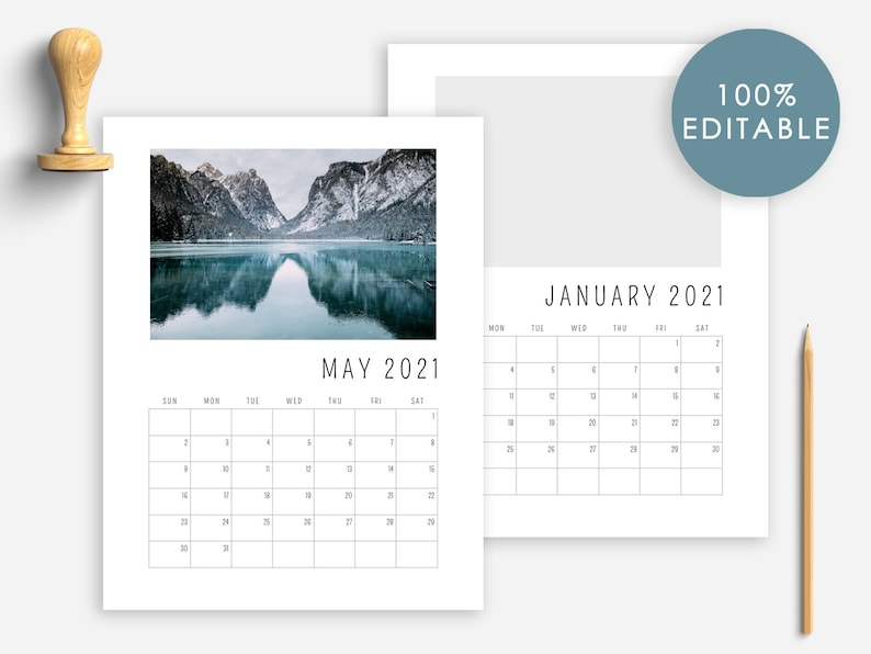 2021 Calendar Template Google Docs 100% Editable | Etsy with Calendrier Google Sheets 2022