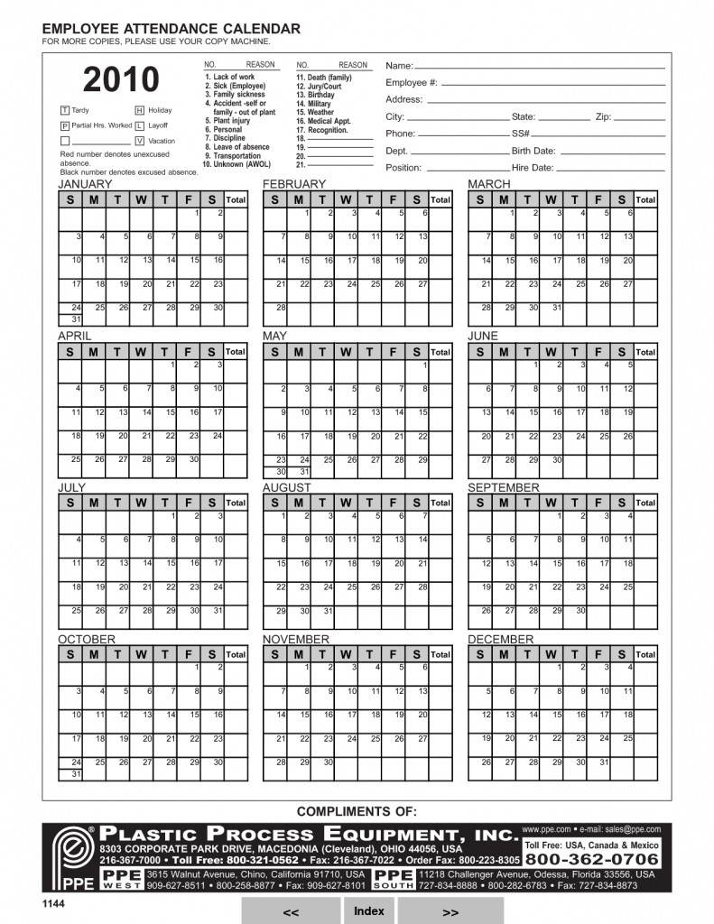 2021 Employee Attendance Calendar Pdf | Calendar Printables Free Blank for Get Free Employee Absentee Calendar 2022 Calendar