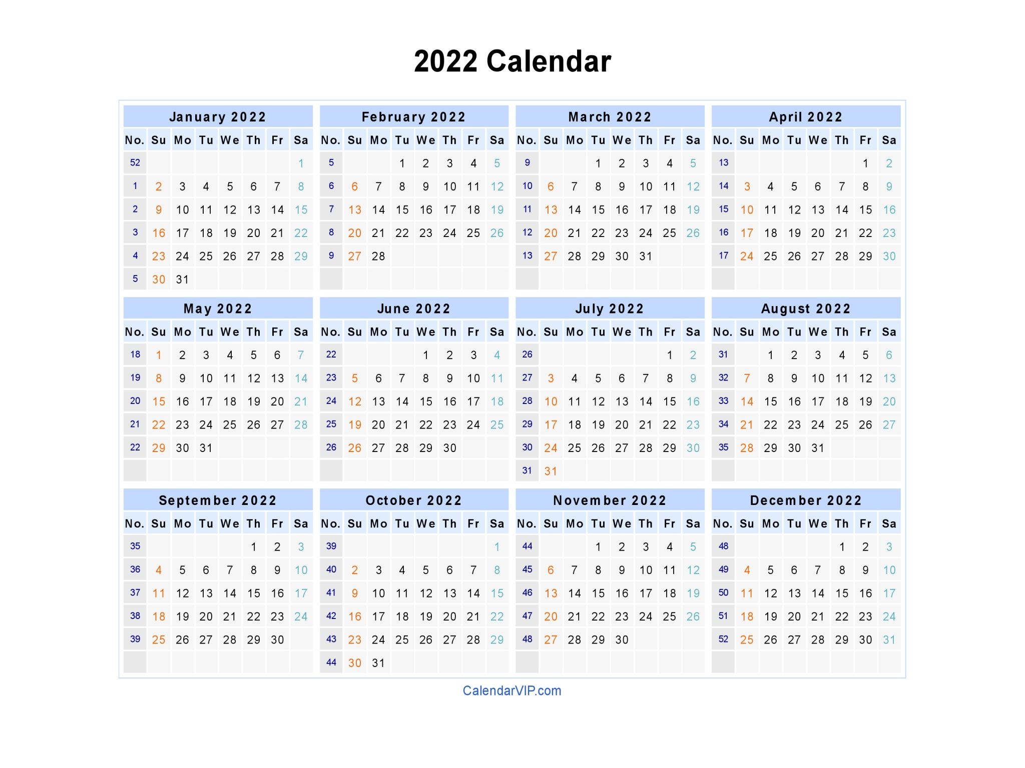 2022 Calendar  Blank Printable Calendar Template In Pdf Word Excel pertaining to Lunar Calendar 2022 Pdf