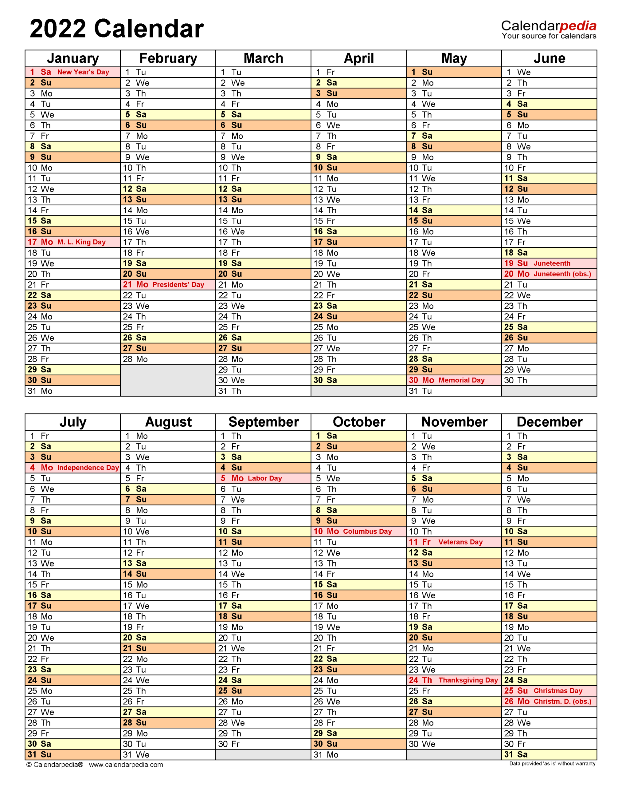 2022 Calendar  Free Printable Excel Templates  Calendarpedia within Free Portrait Printable Calendars 2022