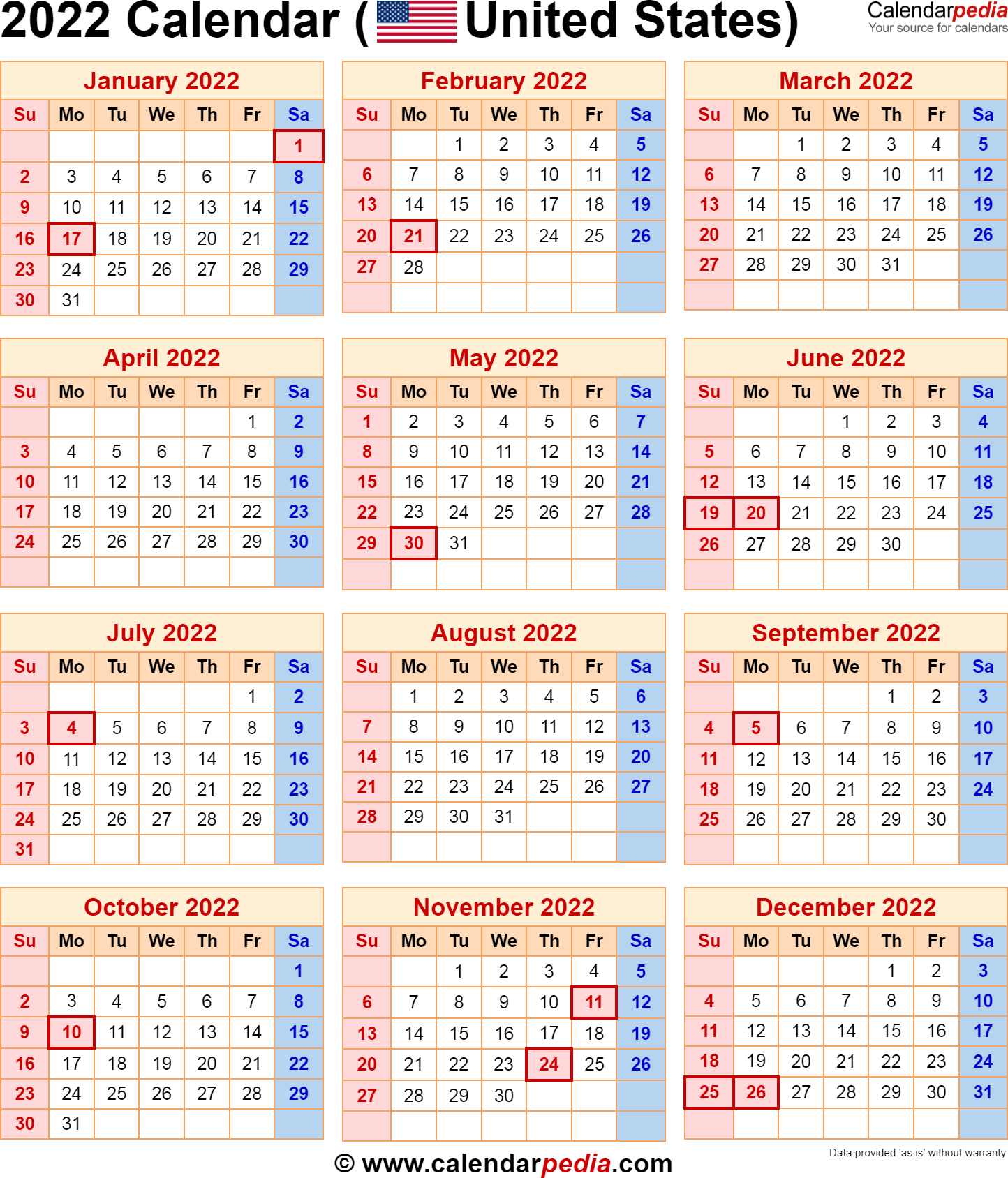 2022 Calendar With Federal Holidays intended for 2022 Yearly Calendar Template Word School Holidays South Australia
